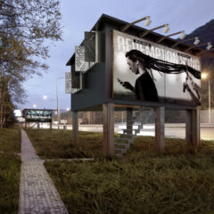 Reclame billboards als daklozenopvang